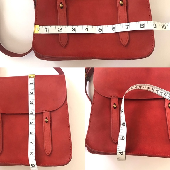 EUC Madewell Red Watertower Messenger Bag - Picture 10 of 11